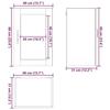 VidaXL Armoire murale de cuisine porte en verre Porto chêne artisanal 854016