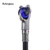Silver Dragon Claw Grasp Blue Glass Ball Walking Cane Fashion Decorative Walking Stick Gentleman Elegant Cosplay  Crosier 93cm