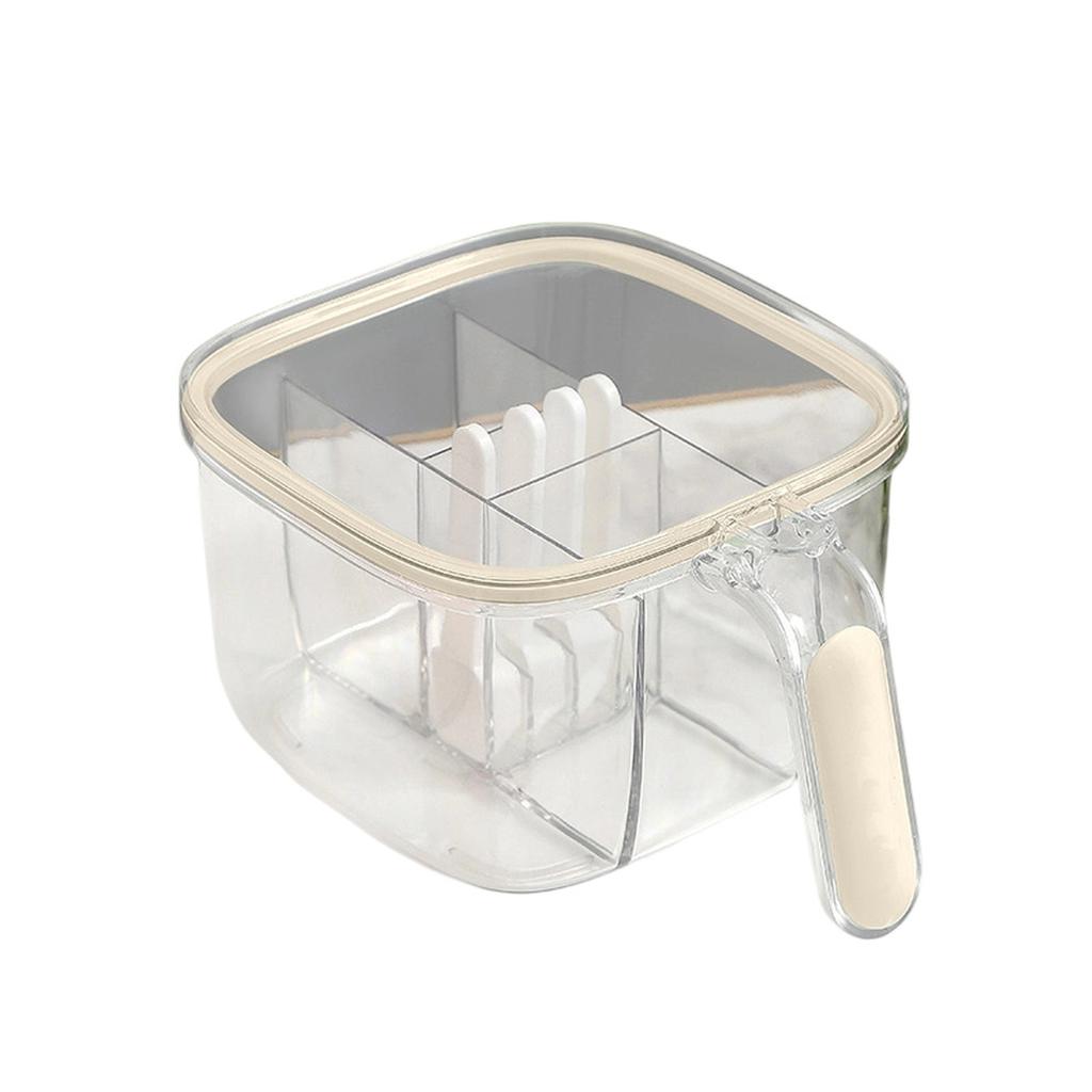 4- Sealed Seasoning Box Integrated Kitchen Sugar Storage Container