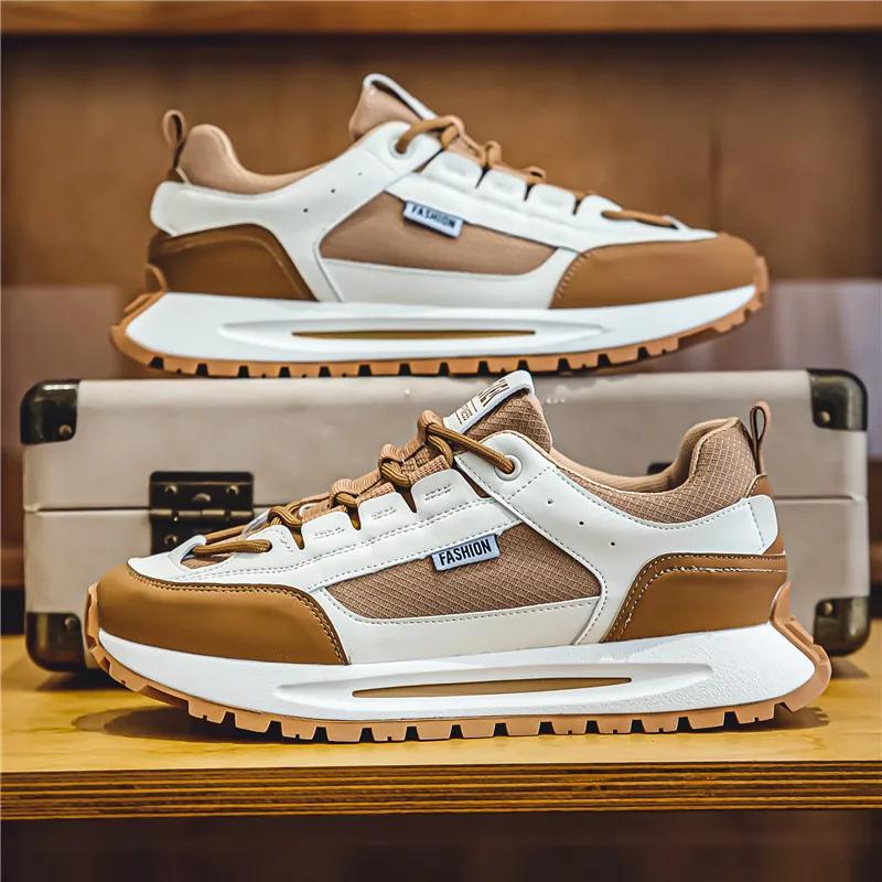 

Новые мужские кроссовки для бега на открытом воздухе, модные, дышащие, сетчатые, удобные, нескользящие, повседневные, износостойкие кроссовки 44 хаки