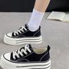 Platform Canvas Shoes Women's 2025 Spring New Versatile Casual Sports Board Shoes Small Height Increase Super Fire White Shoes