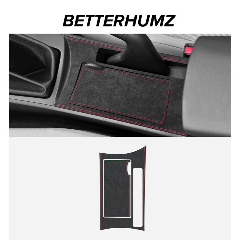 Betterhumz For Mazda 3 Axela 2010-2013 Made of Alcantara Center Console Water Cup Panel Trim Stickers Car Interior Accessories