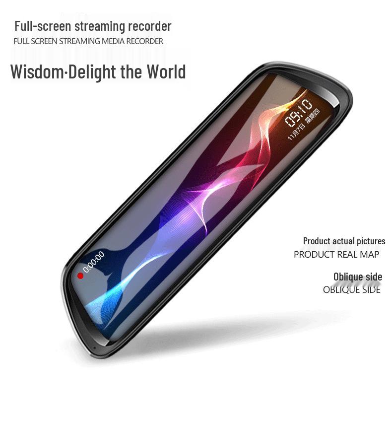 HD Dual Lens Dash Cam with Full-Screen Rearview Mirror for Front and Rear Recording