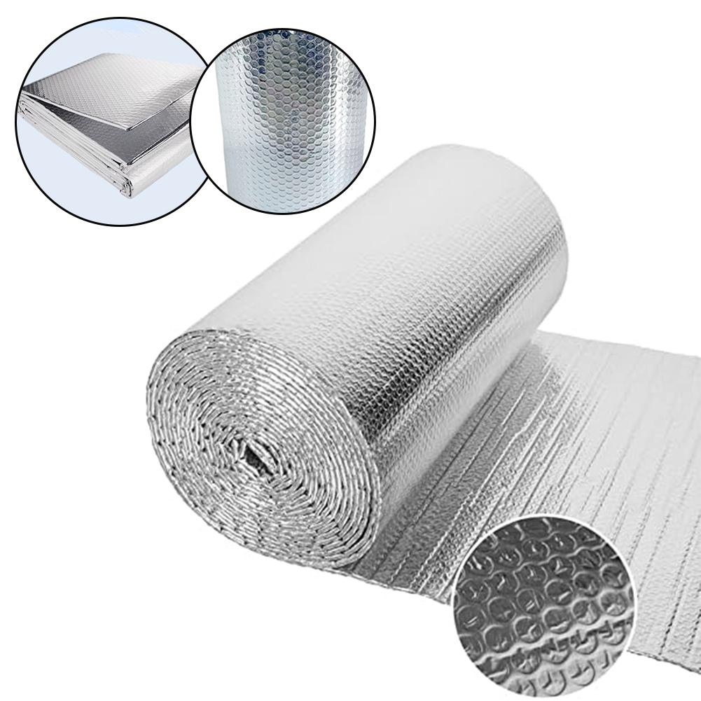 Doble Capa Papel de Aluminio Foil de Burbujas Aislamiento Altamente Reflectante Ahorro de Energía Ignífugo Resistencia al Calor Fácil Instalación
