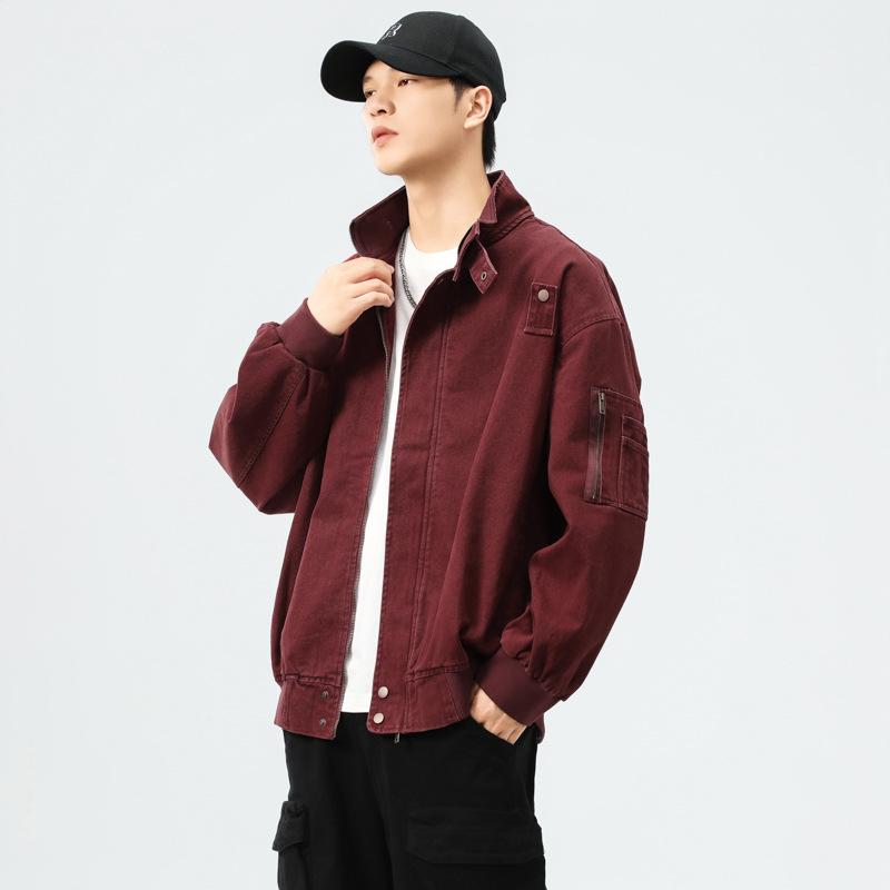 Куртка в стиле милитари с воротником-стойкой — фото 4