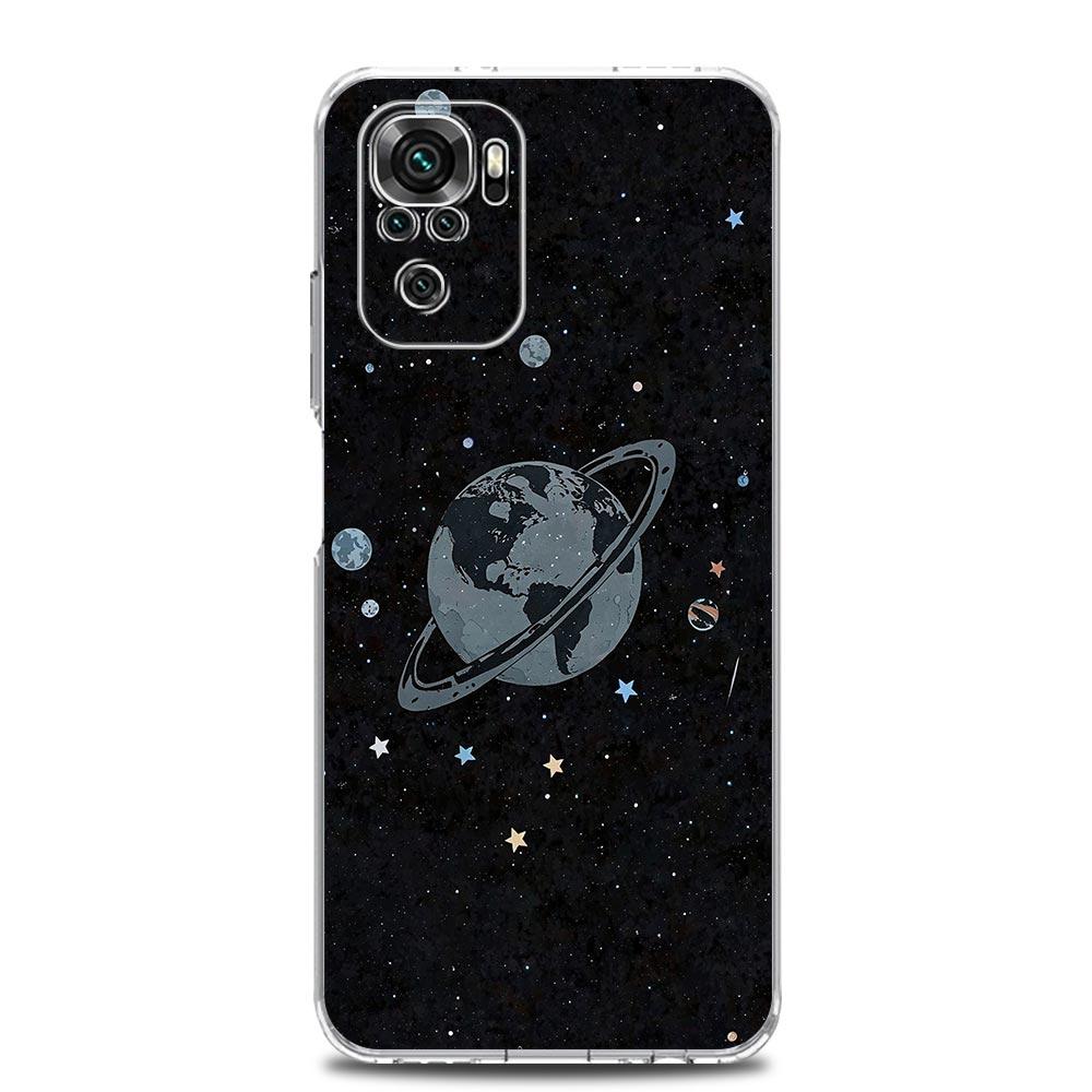 Phone Case For Xiaomi Redmi Note 14 13 12 4G 9S 9 10 11 Pro Plus 5G 14C 13C 12C 10C 9A TPU Cover Starlit sky planet space art
