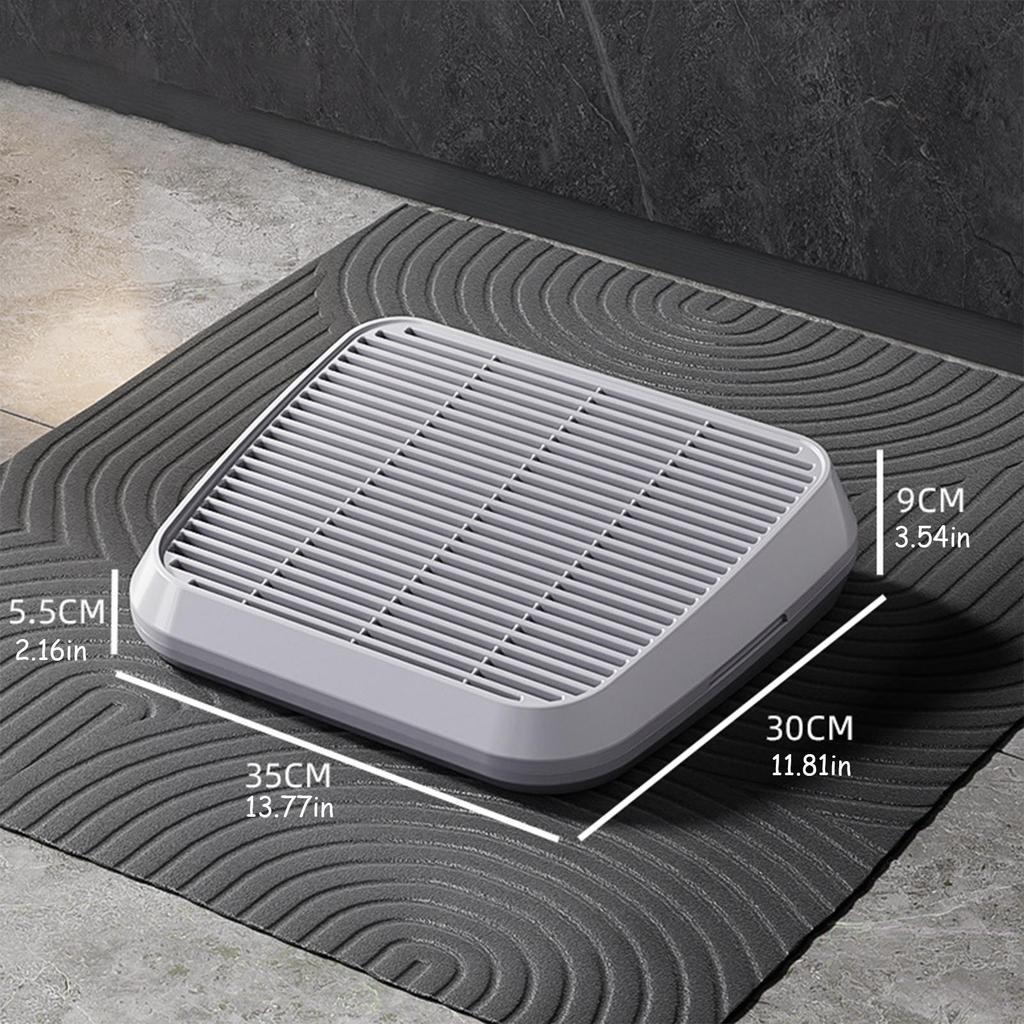 Litter Box Steps Ramp for Indoor Cat Double Layer Elevated Tray with Filter Function Non-Slip Trapper Easy Cleaning Supplies