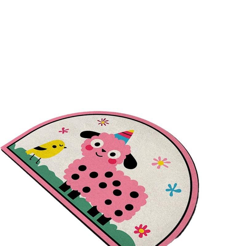 Kreskówkowa jedwabna mata podłogowa na drzwi wejściowe, domowa mata na drzwi wejściowe, mata na brud na drzwi, zewnętrzna odporna na brud, usuwająca kurz, dywan, który można dopasować