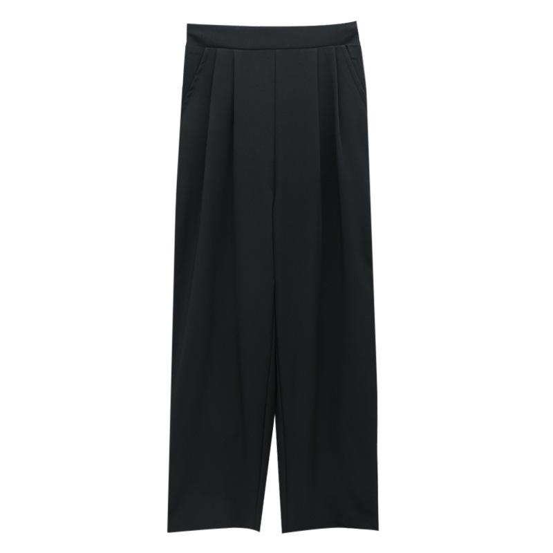

Women s Summer Fructose Color High Waist Wide Leg Casual Pants Medium чорний