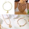 Beach Theme Necklace With Butterfly Bow Flower Starfish Umbrella For Women Summer Accessories