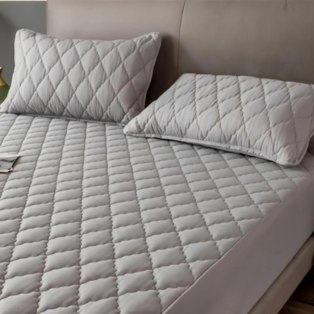 2 Piece Waterproof  Fabric Pillowcase Comfortable Plain Color Anti-Mite Anti-Bacterial Pillow Case Bedroom Home Decoration