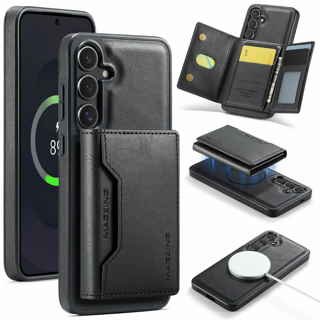 MAGKING K2 Series For Samsung Galaxy S25 FE Case Compatible with MagSafe PC+TPU+PU Phone Cover