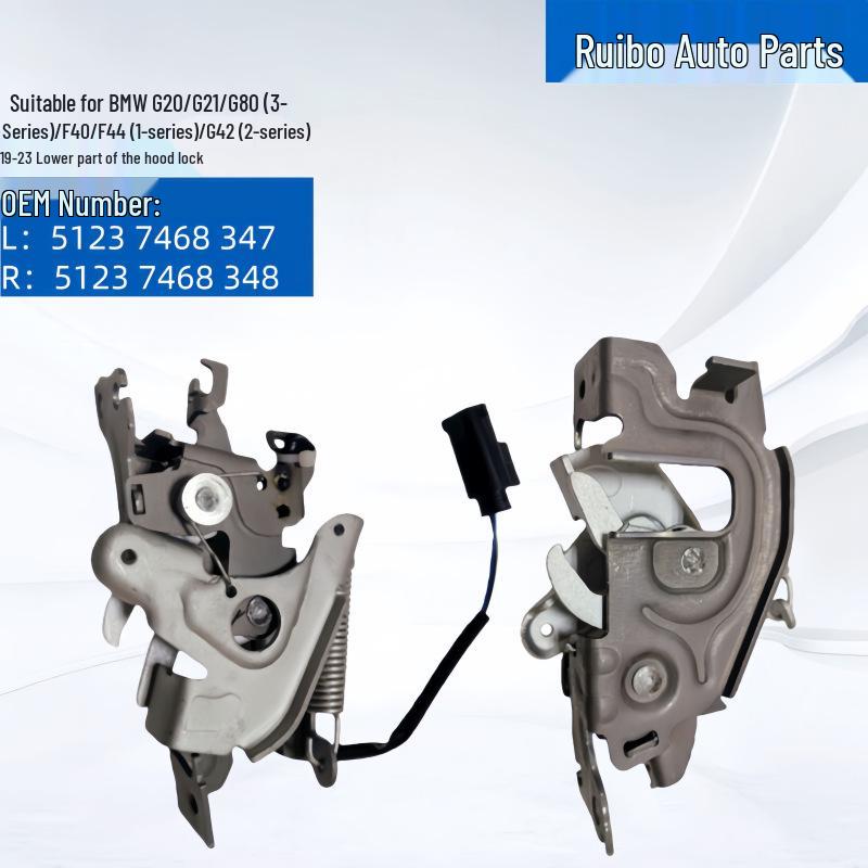 

Совместимый замок капота для BMW 1 серии F40, 2 серии G42, 3 серии G20 (2019-2023) - Номера деталей 51237468347/8, 51237468348. Ruiyuan