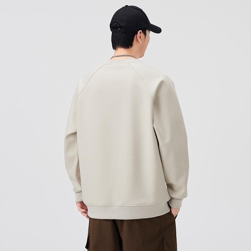 Men's Trendy Loose Fit Round Neck Hoodie - Autumn/Winter Casual Pullover for Teens