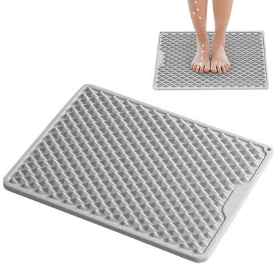 PLEAVIT Fußreflexzonenmatte, Silikonkautschuk, Shiatsu-Matte, Shiatsu-Brett, Fußmassagegerät, Grau