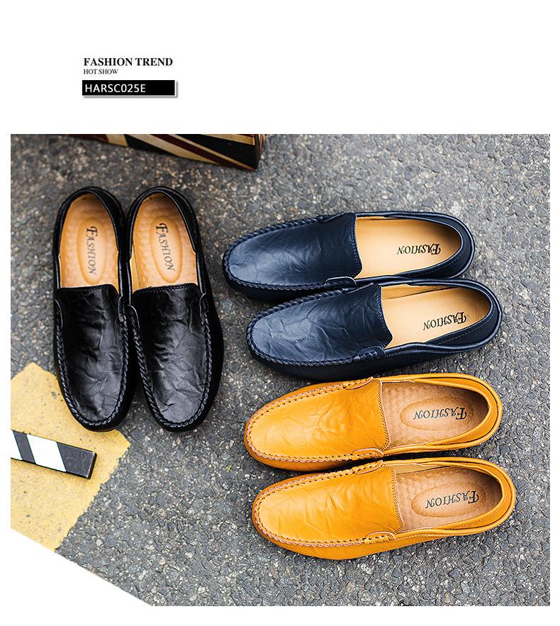 Men's Genuine Leather Casual Loafers Wedding Dress Shoes Large Size Suede Moccasins