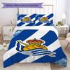 Set Copripiumino Trapuntato con Fantasia Real Sociedad Copripiumino Federa Decorazione per la Casa Regalo di Compleanno (1 * copripiumino + 2 * federe senza imbottitura)