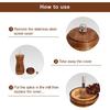 Wooden Pepper Mill, Ceramic Burr Adjustable Coarseness Pepper Grinder, Durable Manual Spice Pepper Mills Easily Refillable and Great Use, 5 Inch