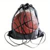 Portable Drawstring Basketball Backpack Mesh Bag Football Soccer Volleyball Ball Storage Bags Outdoor Sports Traveling Gym Yoga