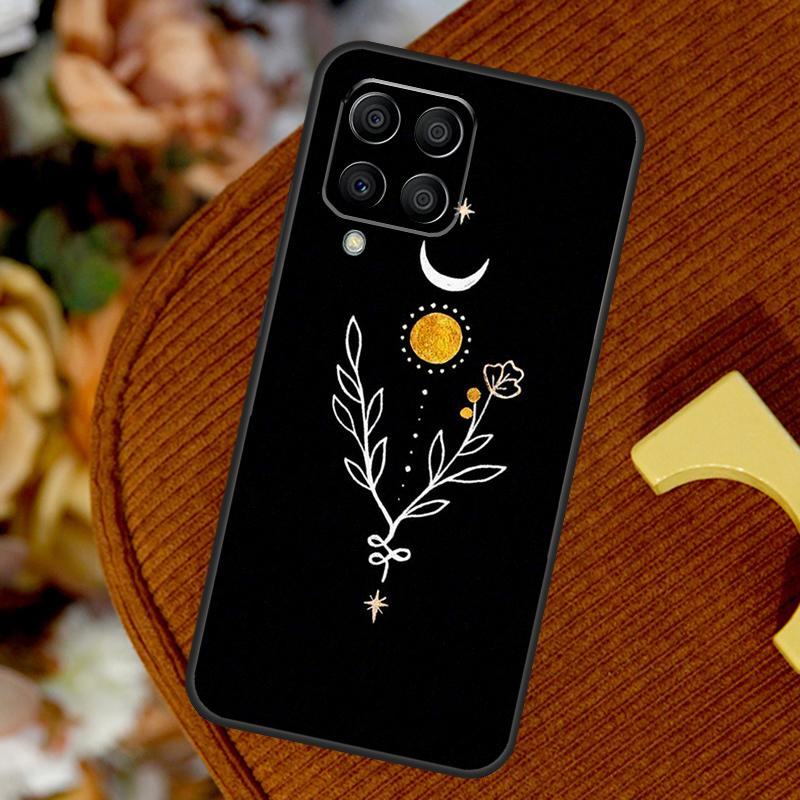 Sun Moon Flowers For Samsung Galaxy M14 M34 M54 M12 M32 M52 M53 M33 M13 M20 M15 M55 M31s M30s M21 M51 Case
