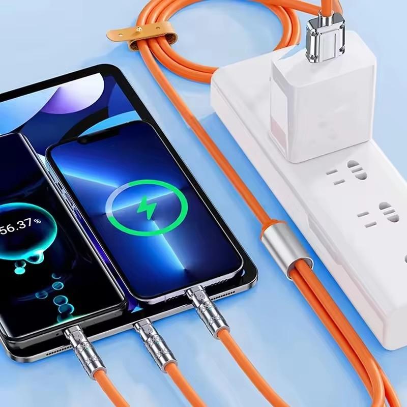 Xiaomi 3 In 1 6A 120W Fast Charging USB Cable For iPhone 11 12 13 14  Universal Quick Charge Type C Cable