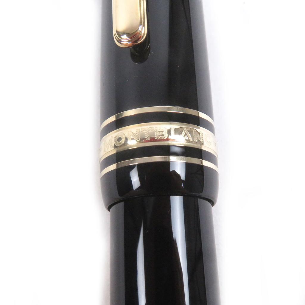 Excellent MONTBLANC Fountain Pen Meisterstück 146 Cap Type Black Gold 14K Mens Used