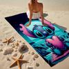 Ultra-Soft Beach Towel with Stitch Theme,Ideal for Pool - Camping, Diving - Perfect Travel Essential, Vibrant Beach Towel.