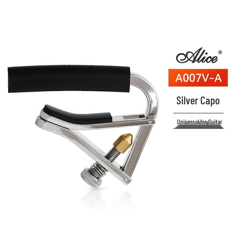 Alice A007V Metal Guitar Capo with Tuner for Folk and Classical Guitars