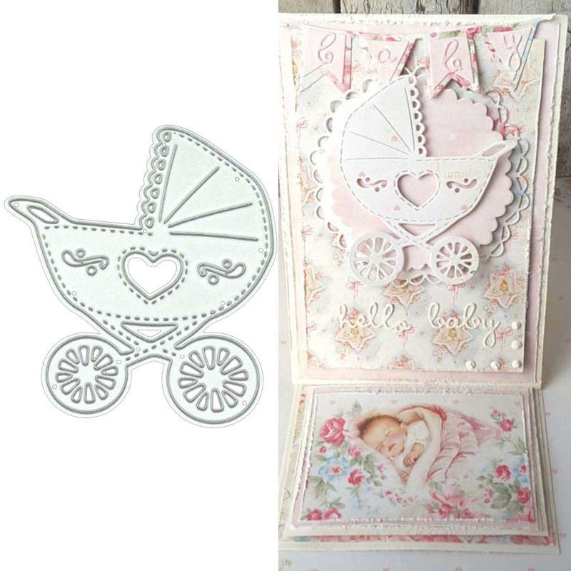 for Creative Cute Baby Carriage Metal Cutting Dies Stencil DIY Scrapbooking Embossing Tool DIY Paper Cards Album Decor top sale
