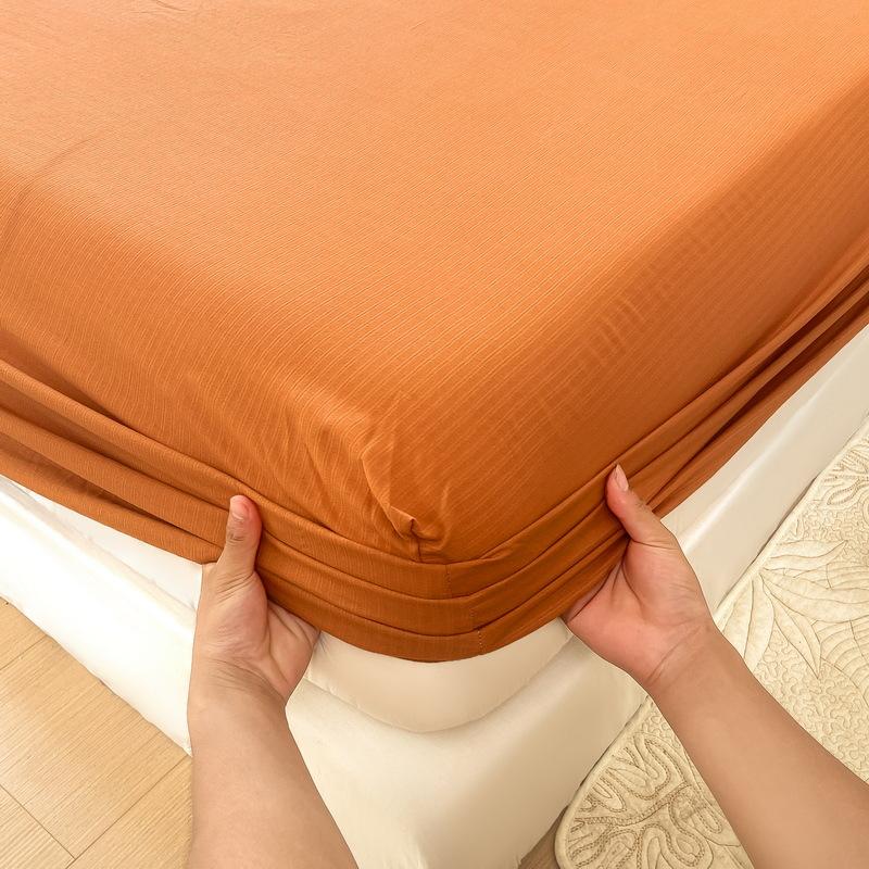 

Простыня на резинке из хлопка, однотонная, с резинкой, нескользящая, регулируемая, чехол для матраса для двуспальной кровати размера «king-size» 150x200, 200x220 см 90x200cm 1pc