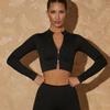 Hot Style Zipper Sport Fitness Suit Set: Women's Long Sleeve and Pants Seamless Yoga Outfit