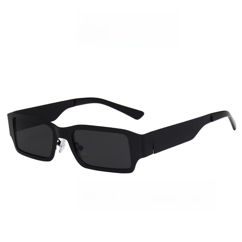 Metallic Square Ladies Fashion Sunglasses Hip Hop Personality Trend Cool Suitable for Street Party Accessories