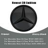 For Mercedes Benz W204 W245 X204 Class Front Grille Star Emblem Illuminated Logo Glossy Black and Chrome Silver Newest 3D Style BF1