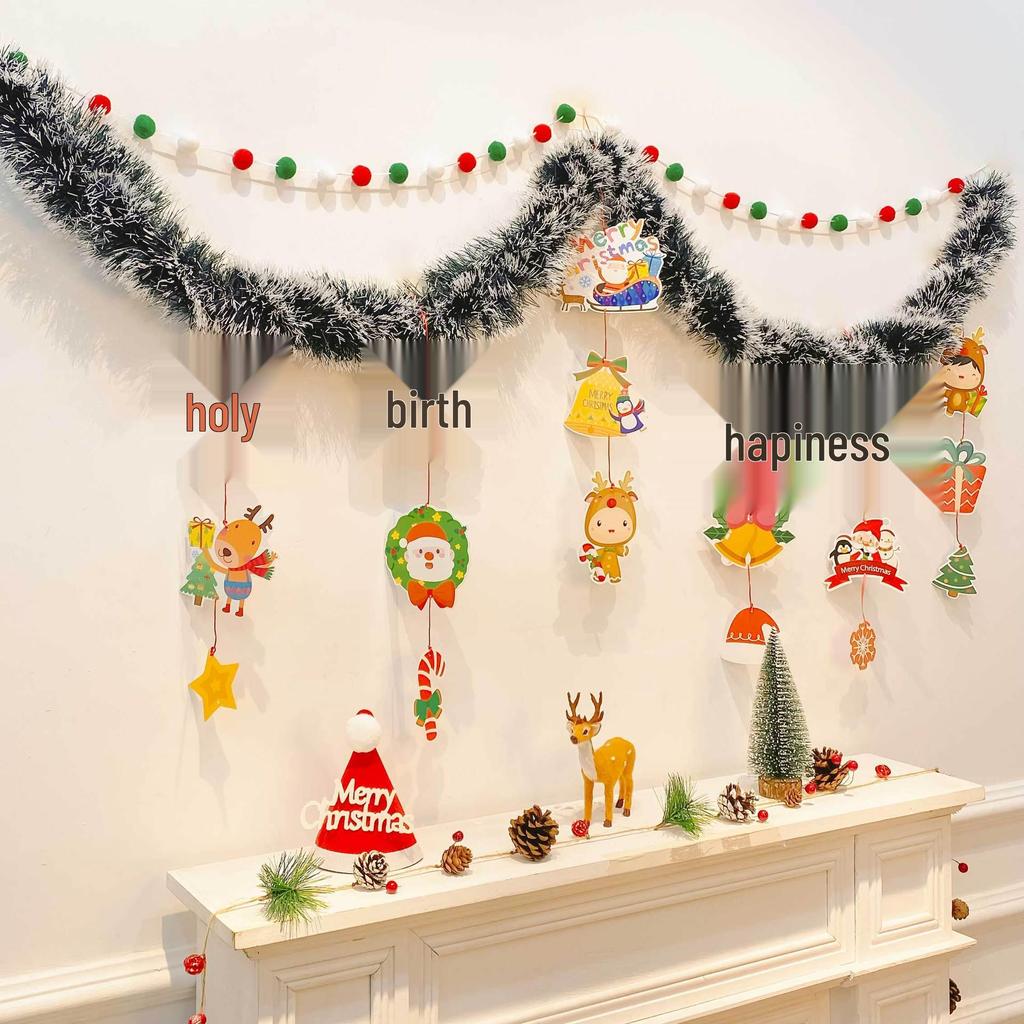 Christmas Tinsel Garland for Tree Ornaments and Wall Decor