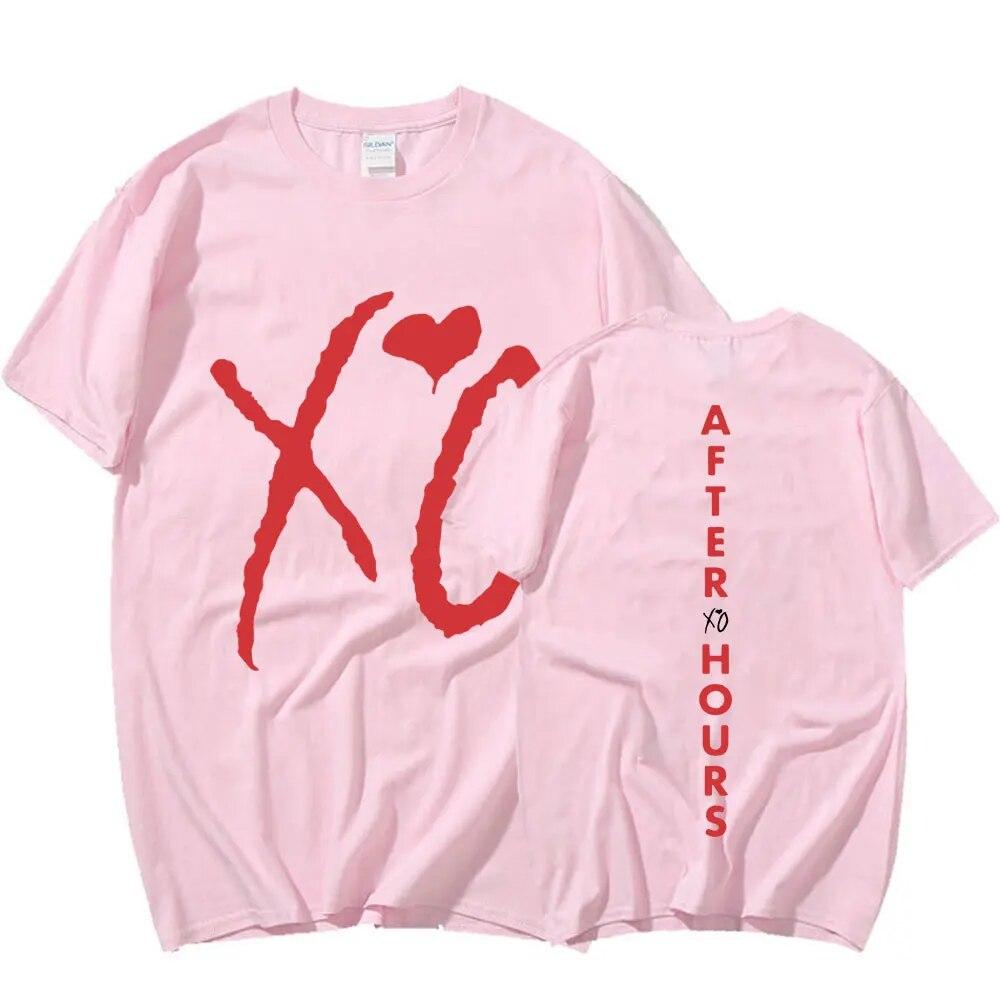 The Weeknd XO After Hours Letters Print Tričko Unisex Harajuku Hip Hop Oblečení Tričko Vysoce kvalitní Bavlna Streetwear Trička
