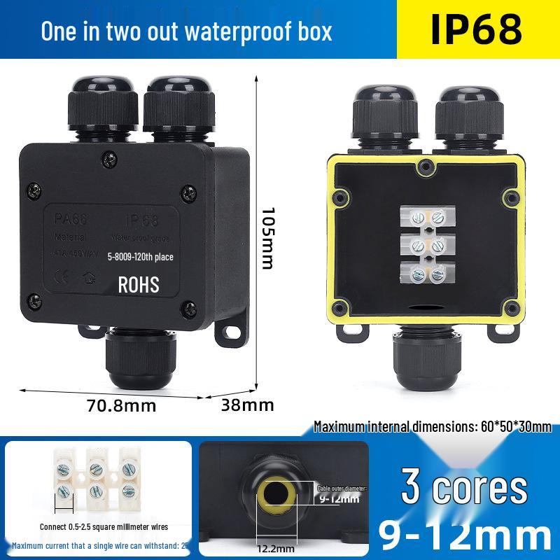 IP68 Waterproof Outdoor Junction Box with Terminals for Street Lights