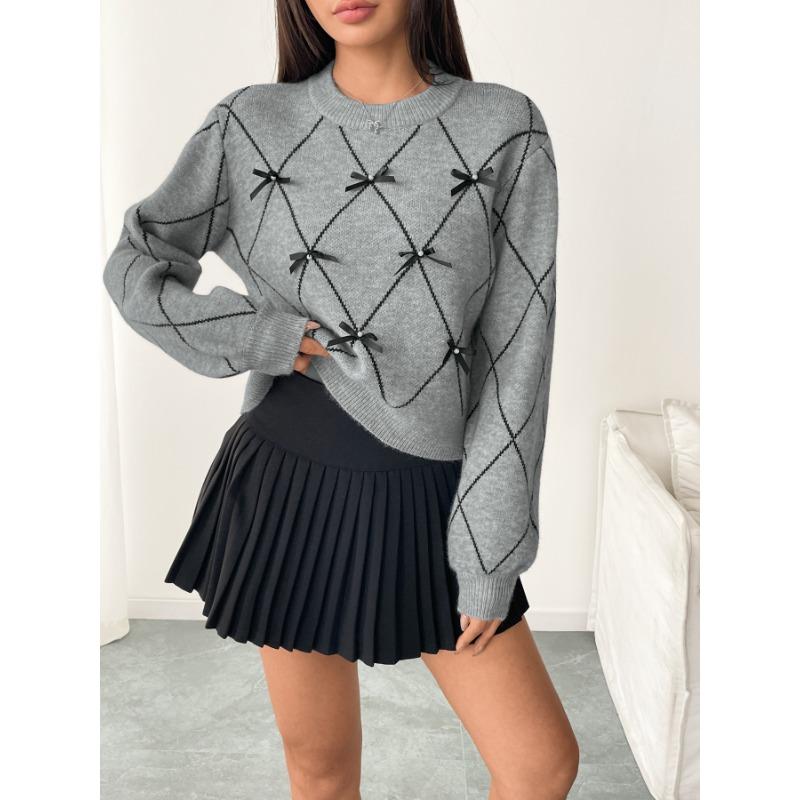 YYFS Women's Fashion Casual Fall Winter Long Sleeve O-Neck Sweaters