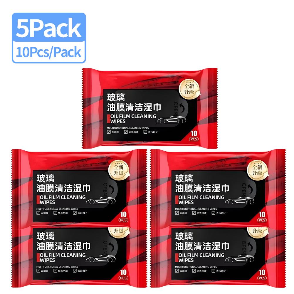 1-10Packs Car Glass Oil Film Removal Wipes Auto Windshield Cleaning Wipes Car Rearview Mirror Cleaner Wipes For Auto Cleaning