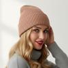 New graphite washed knitted hat women's brimless outdoor warm thickened men's wool hat European and American cycling hat