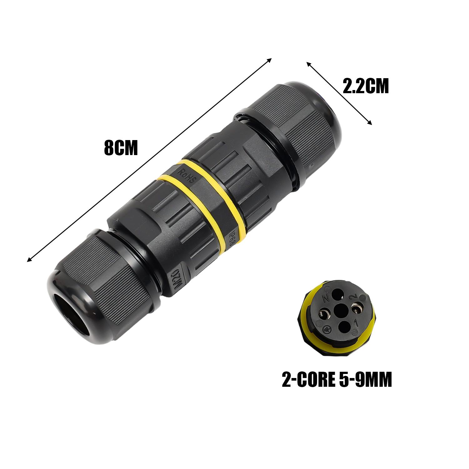 

Power Cable Connectors Wire Connector Vertical Electrical Wiring Terminals Wire Repair Extend 2/3/4 Pin Diameter 5-9/9-12mm