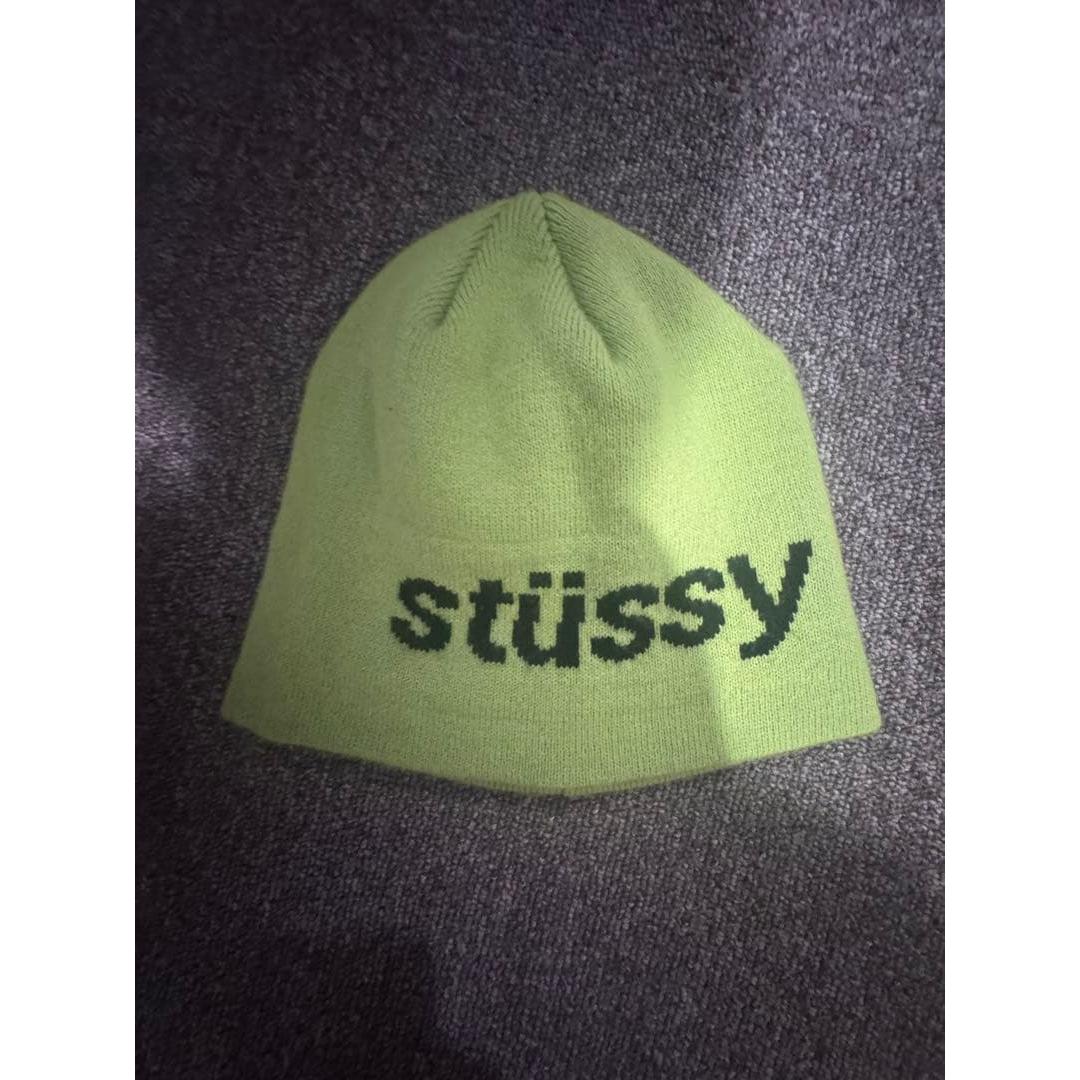Used stussy lime green knit hat