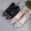 Women's High Heels 2025 Spring New Kitten Heel Versatile Cutout Breathable Single Shoes