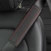 1/2Pcs Car Seat Belt Shoulder Pads Leather Non Slip Relieve Shoulder Pressure Universal Fit For Daily Driving Long Road Trips