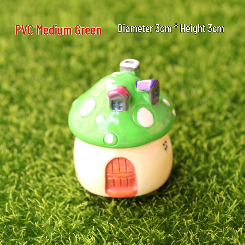 Moss Micro Landscape: Succulent & Mushroom House Ornament for DIY Miniature Gardens