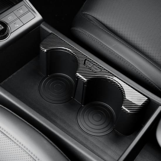 Carbon Fiber Tuning ABS Panel Cover Trims For Hyundai Kona 2024 2025 Accessories