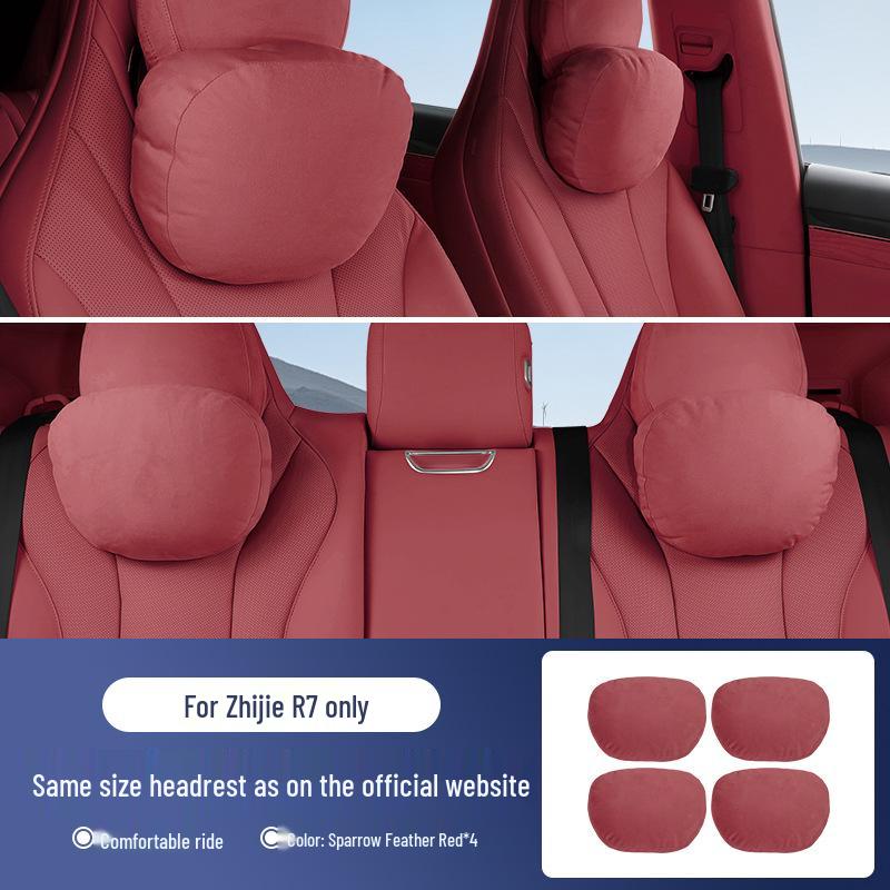 Zhijie R7/S7 Universal Aviation Headrest Neck Pillow with Lumbar Support and Fan.
