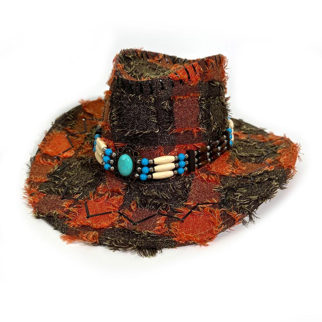 Spring and Summer Western Cowboy Hat Outdoor Shade Sun Protection Hat Big Eaves Beach Hat Men's and Women's Riding Hat Jazz Hat