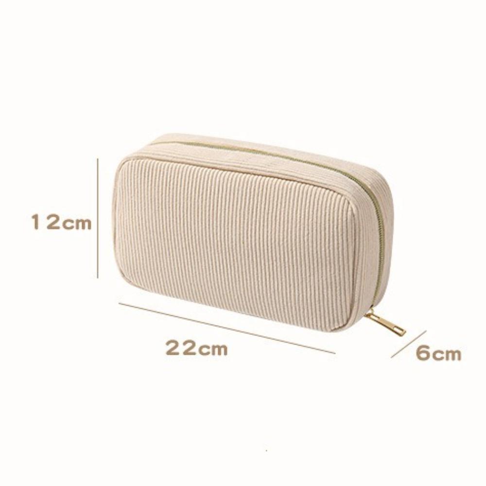 New Minimalist Corduroy Makeup Bag Hand in Hand, Large Capacity Travel Cosmetics Storage Bag, Makeup Bag for Women makeup bags