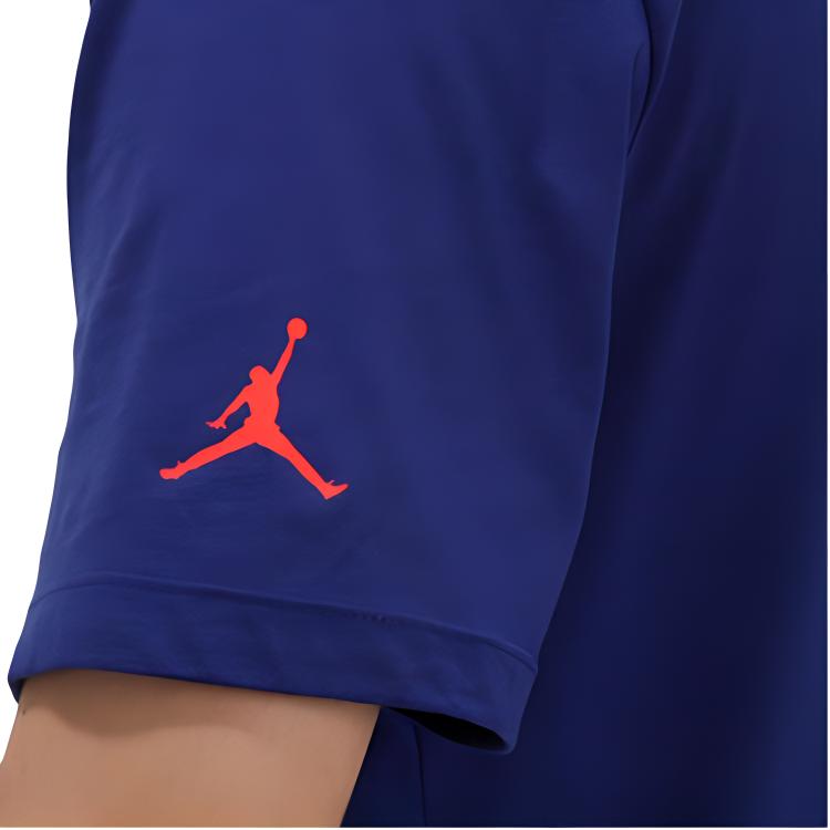 Jordan Casual Sport Fleece-Lined Crew Neck Short Sleeve T-Shirt Men Tops Blue CN3585-455