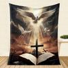 Jesus Embracing Art Pattern Decorative Throw Blanket for Sofa, Bed, Home Decor, and Office Space